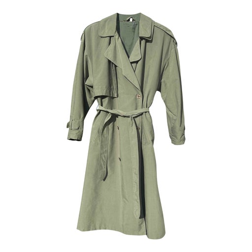 Khaki green trench coat