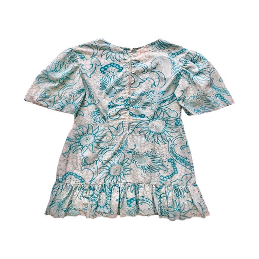 Robe imprimée turquoise 60's