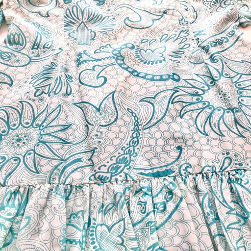 Robe imprimée turquoise 60's