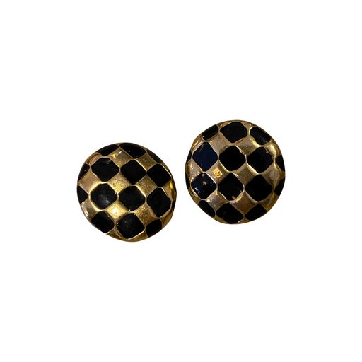 Boucles d'oreilles en damier