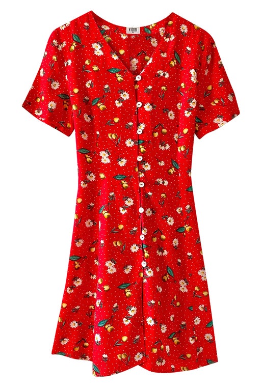 Flower and cherry dress