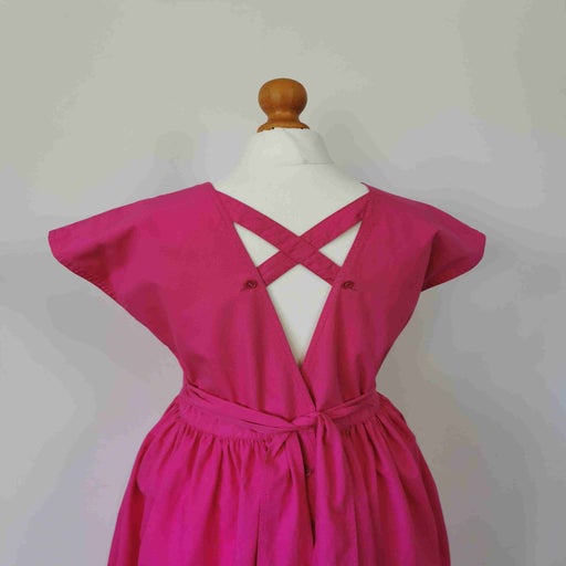 Mini robe dos nu en coton 
