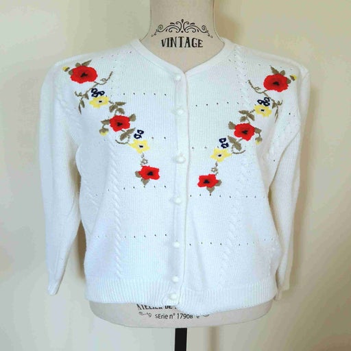 Cardigan à fleurs