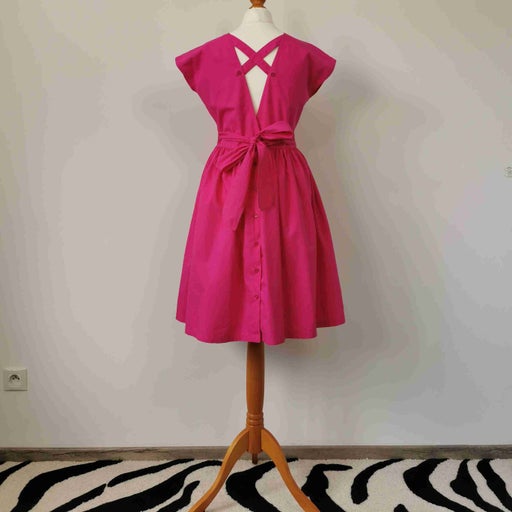 Mini robe dos nu en coton 