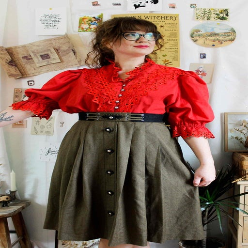 Blouse autrichien rouge