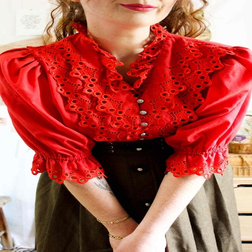 Blouse autrichien rouge