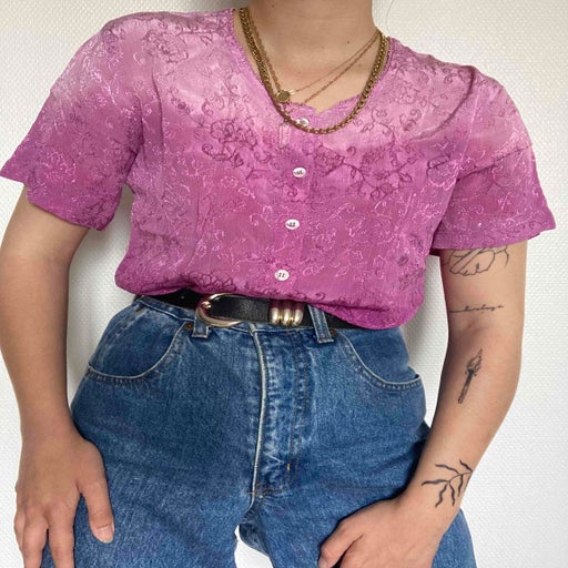 Top brodé