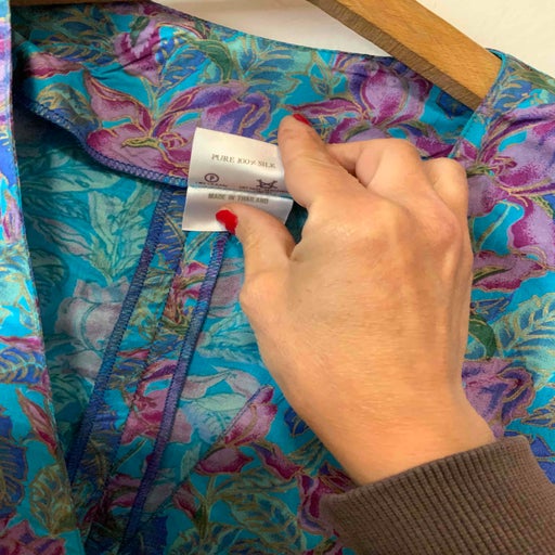 Veste croisée en soie