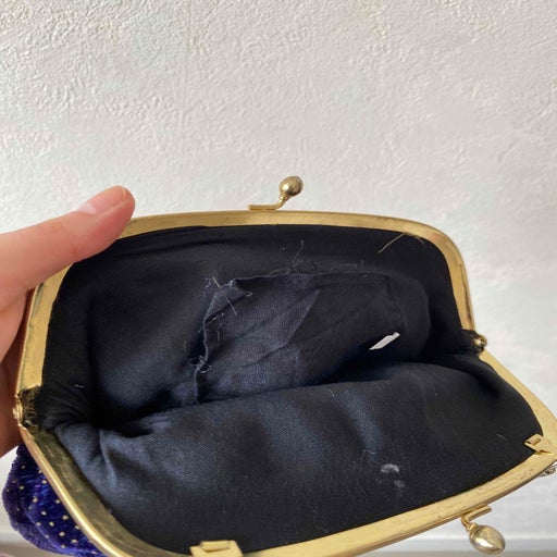 Mini sac en velours et paillettes