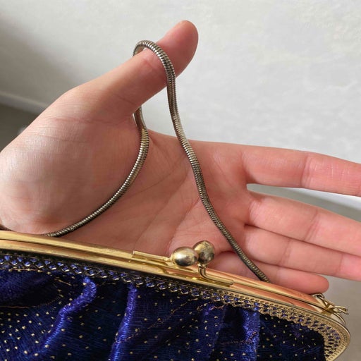 Mini sac en velours et paillettes