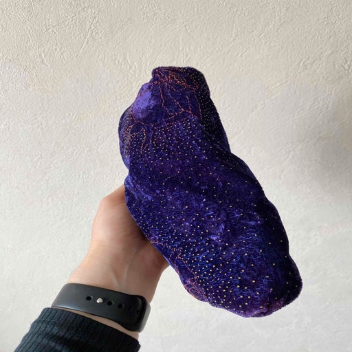 Mini sac en velours et paillettes