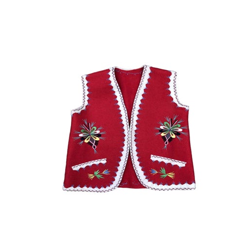 Gilet sans manche brodé