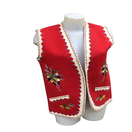 Gilet sans manche brodé