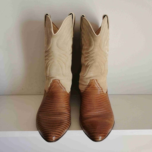 Santiags en daim et cuir