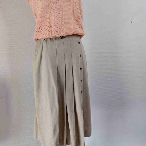 Silk pleated skirt
