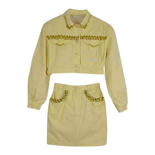 Tailleur jupe en jean