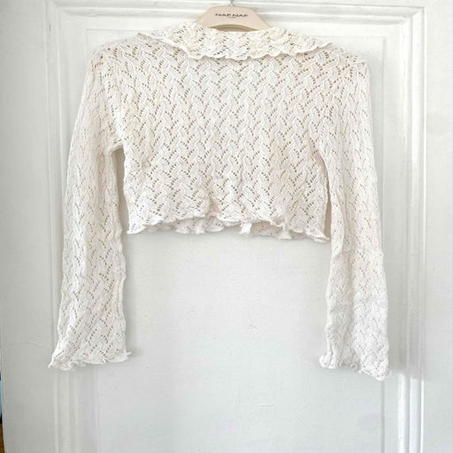 Openwork short cardigan
