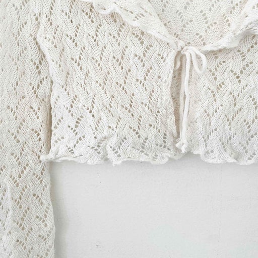 Openwork short cardigan