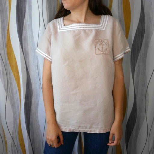Top marinière en lin