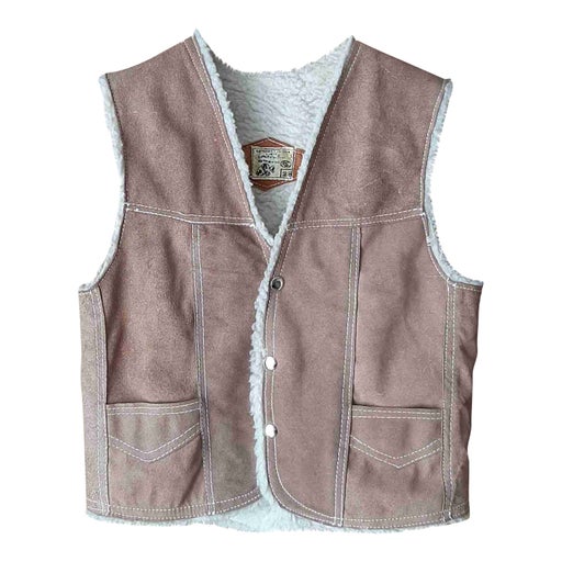 Gilet sans manches en cuir