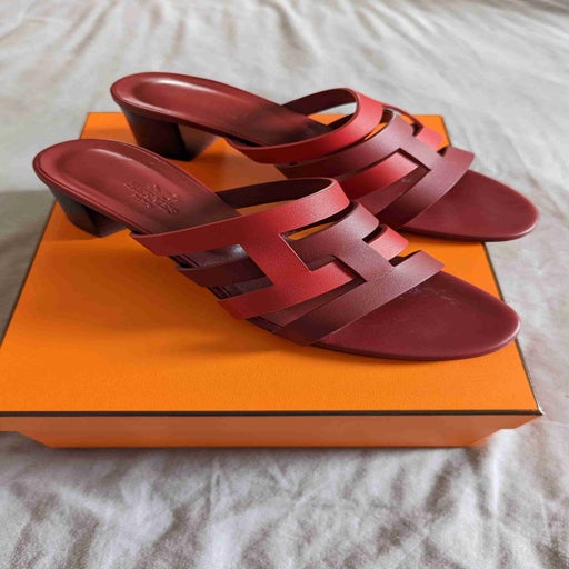 Hermès heeled mules