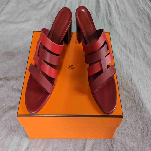 Hermès heeled mules
