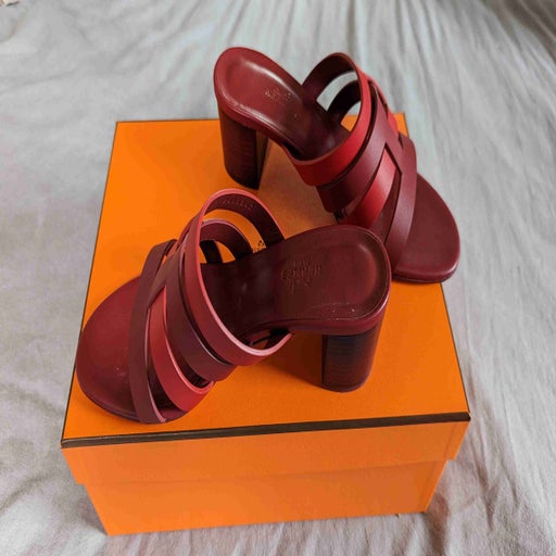 Hermès heeled mules