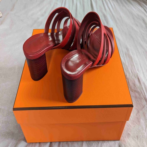 Hermès heeled mules