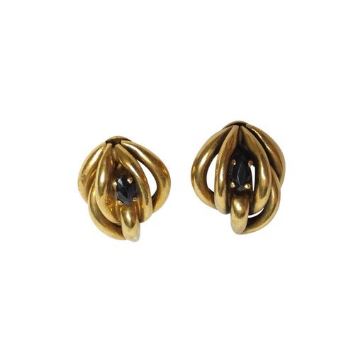 Boucles d'oreilles en métal doré