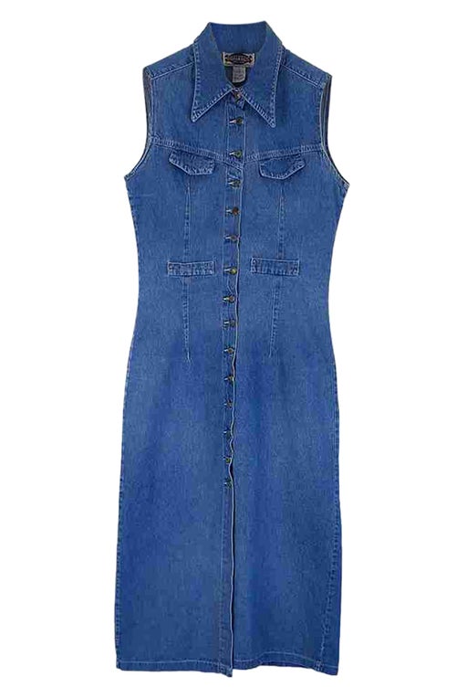 Long denim dress