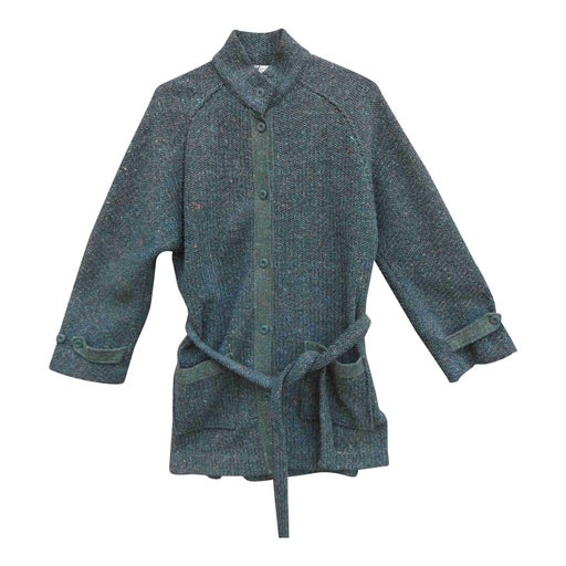 Belted knit jacket