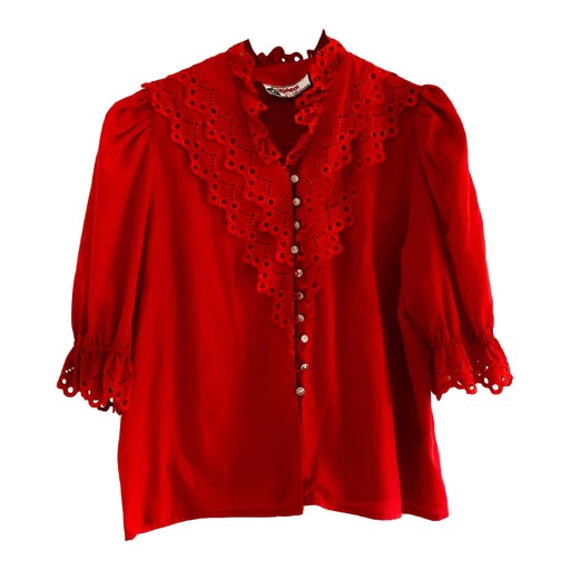 Red Austrian blouse