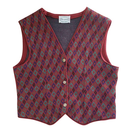 Gilet sans manches à losanges