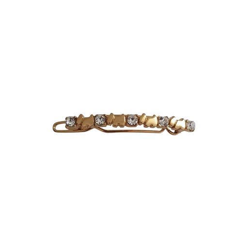 Barrette en métal doré
