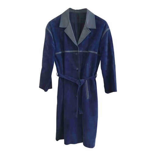 Trench en daim et cuir
