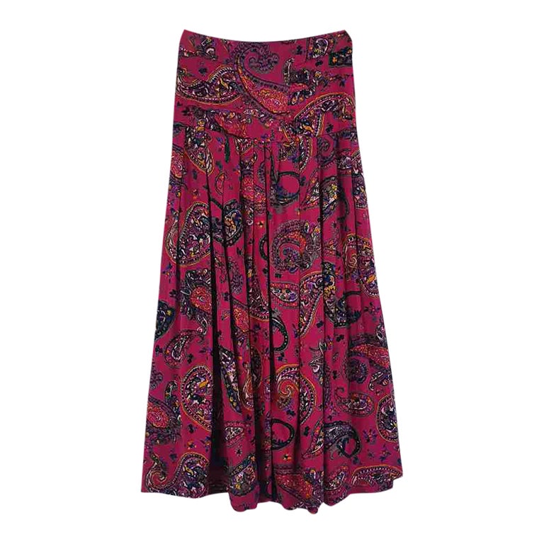 Jupe plissée paisley