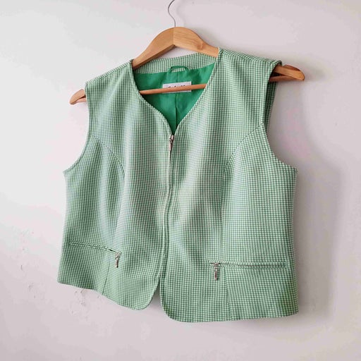 Gilet sans manches en vichy