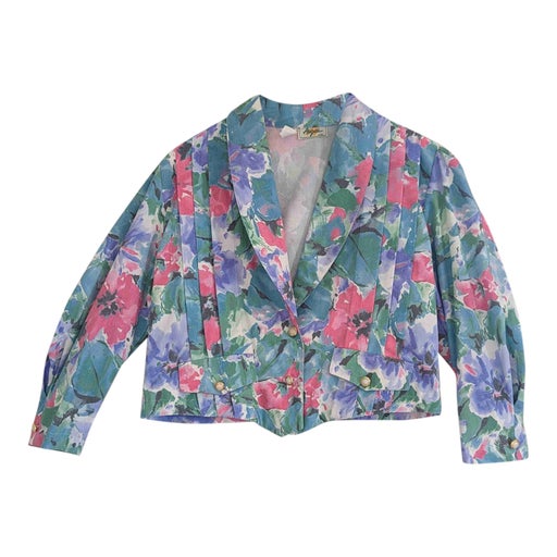 Veste courte imprimé à fleurs