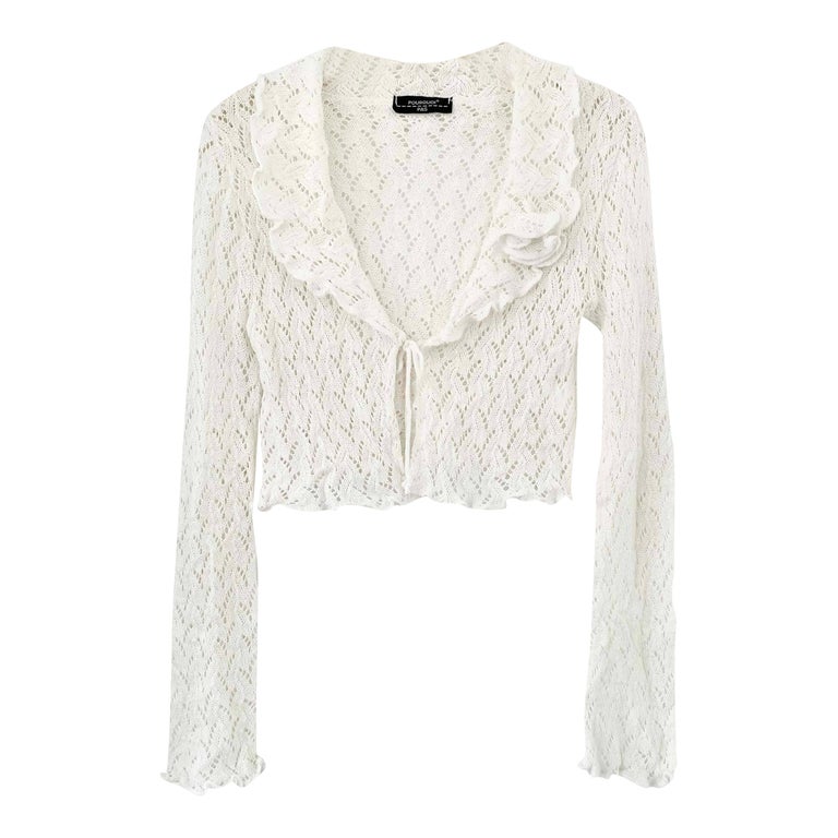 Openwork short cardigan