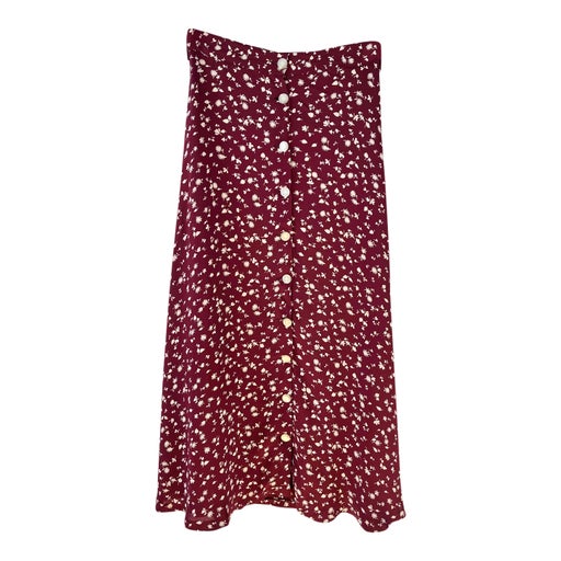 Floral buttoned skirt