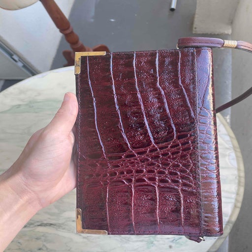 Sac Christian Dior en croco