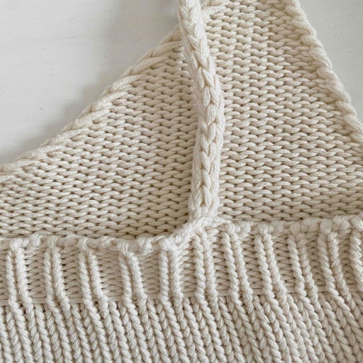 Cropped cotton knit top