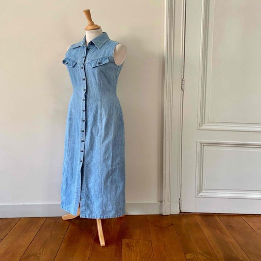 Robe longue en jeans