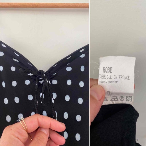 Robe midi à pois