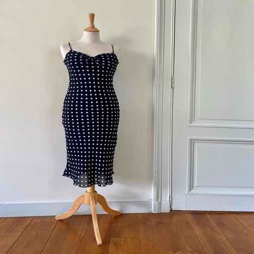 Robe midi à pois
