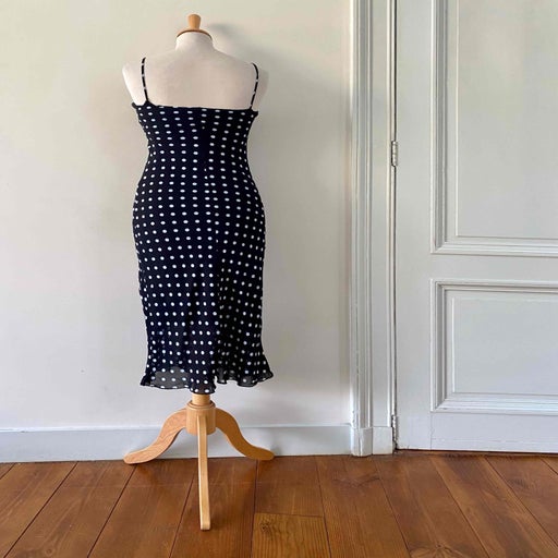 Robe midi à pois