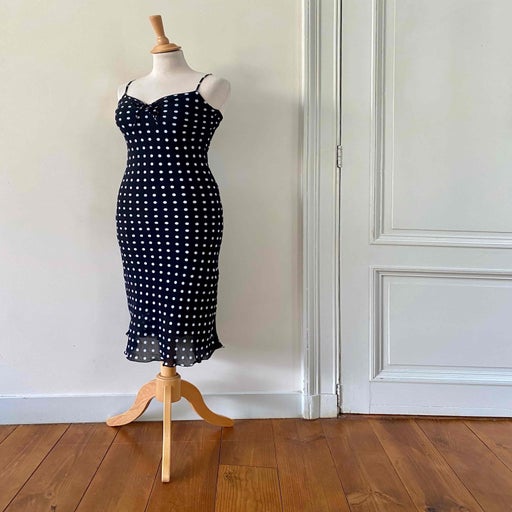 Robe midi à pois