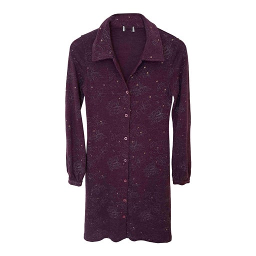 Robe boutonné à fleurs