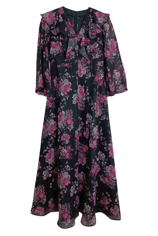 Robe longue à fleurs