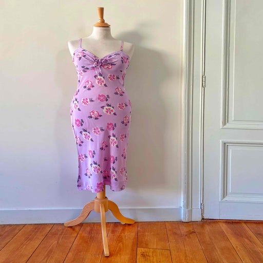 Robe midi en soie